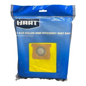 HART (3PK) 6-16 Gallon High‎ Efficiency Vacuum Dust Bags VHBM 3701 Shop Dry Vac